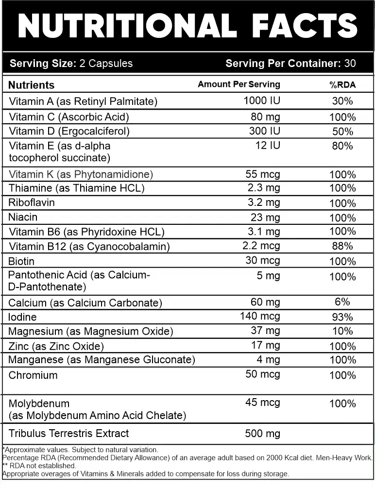 Superior Multi Vitamin + Testa Booster- 60 Softgel Capsule - Image 7