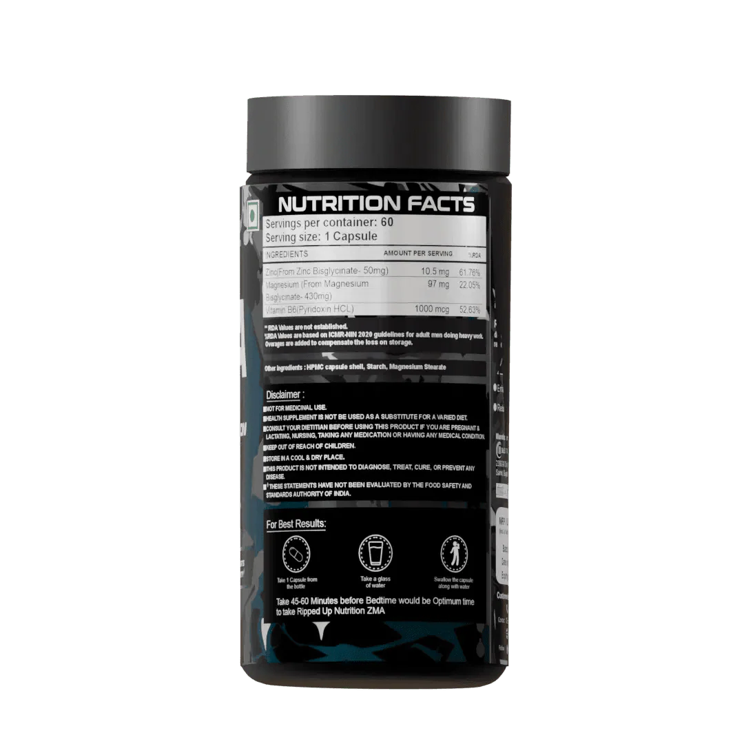 ZMA – Advanced Night Recovery Formula (60 Veg Capsules) - Image 4