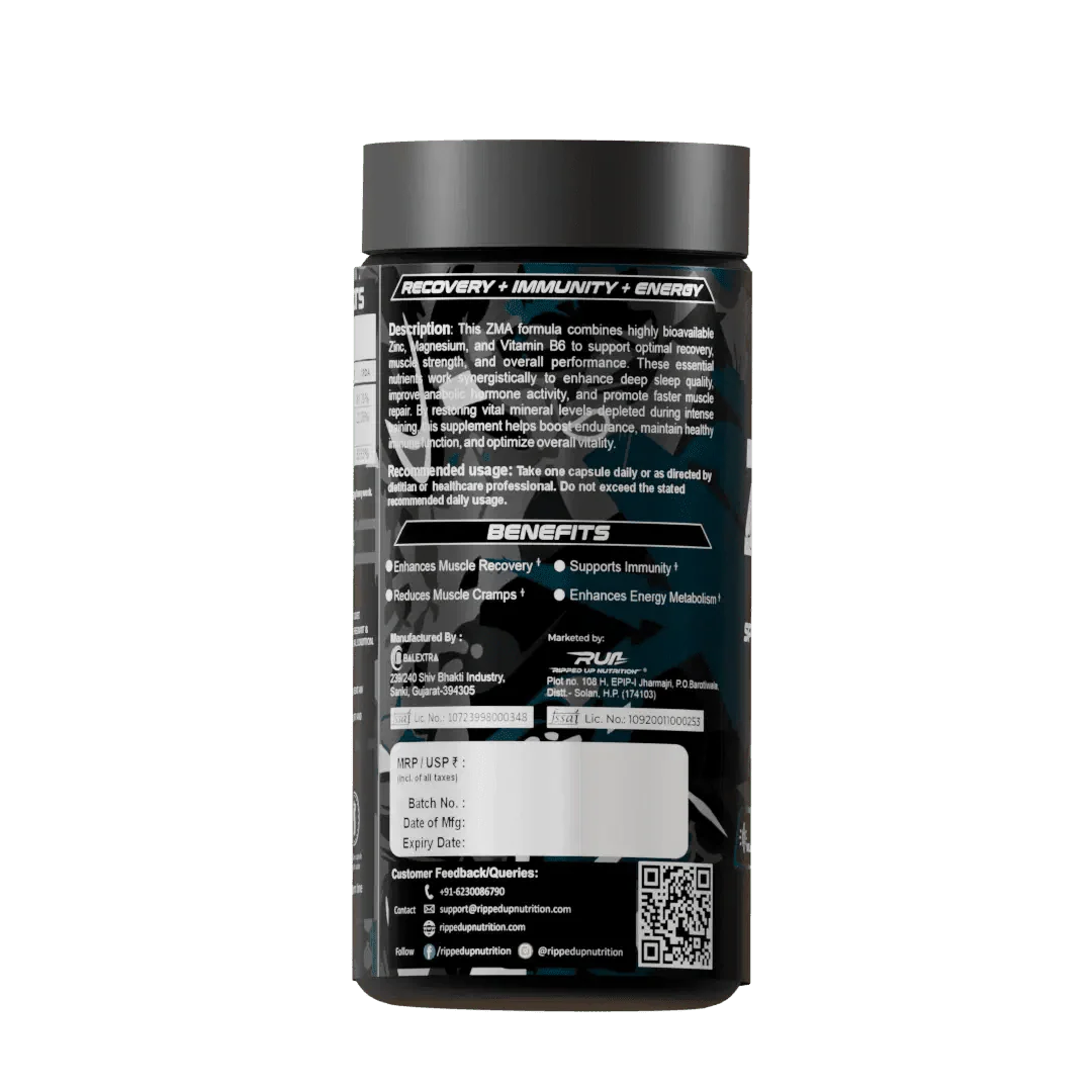 ZMA – Advanced Night Recovery Formula (60 Veg Capsules) - Image 5